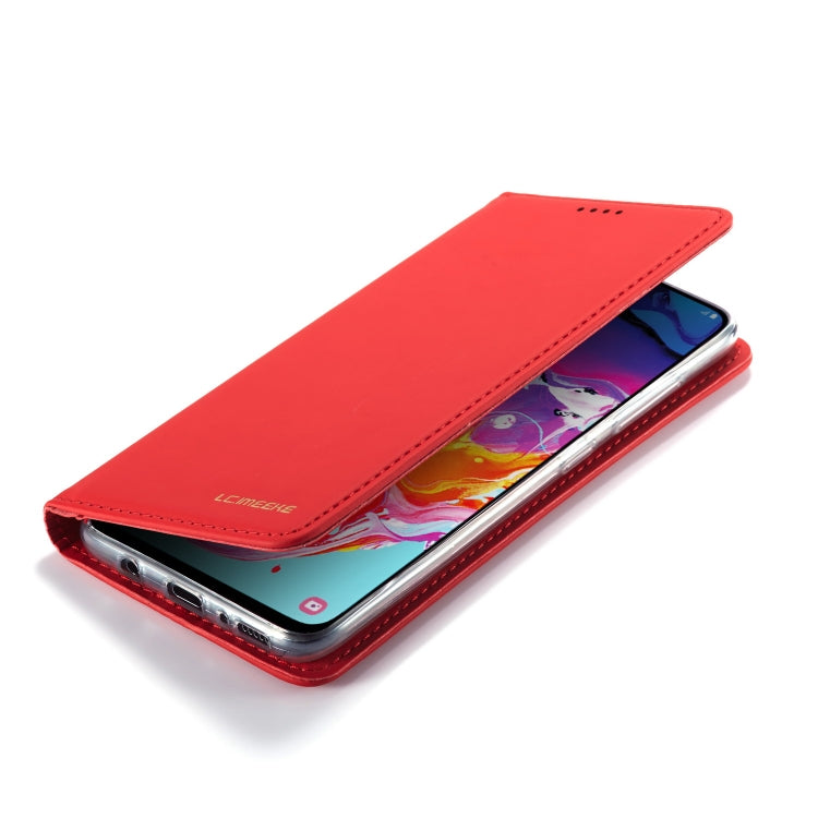 For Galaxy A50 LC.IMEEKE LC-002 Series Skin Hand Feeling PU + TPU Horizontal Flip Leather Case with Holder & Card Slot & Wallet