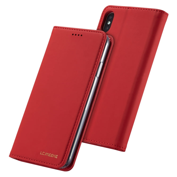 For iPhone X / XS LC.IMEEKE LC-002 Series Skin Hand Feeling PU + TPU Horizontal Flip Leather Case with Holder & Card Slot & Wallet
