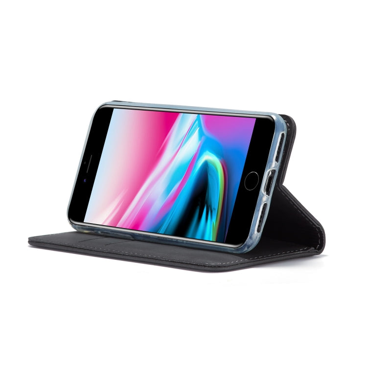 For iPhone SE 2022 / SE 2020 / 8 / 7 LC.IMEEKE LC-002 Series Skin Hand Feeling PU + TPU Horizontal Flip Leather Case with Holder & Card Slot & Wallet