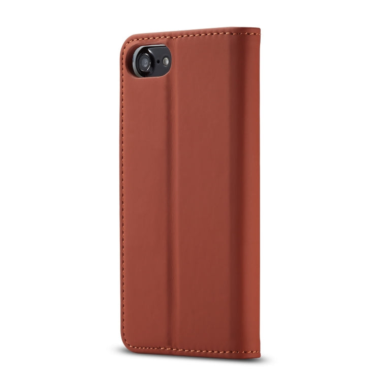 For iPhone SE 2022 / SE 2020 / 8 / 7 LC.IMEEKE LC-002 Series Skin Hand Feeling PU + TPU Horizontal Flip Leather Case with Holder & Card Slot & Wallet