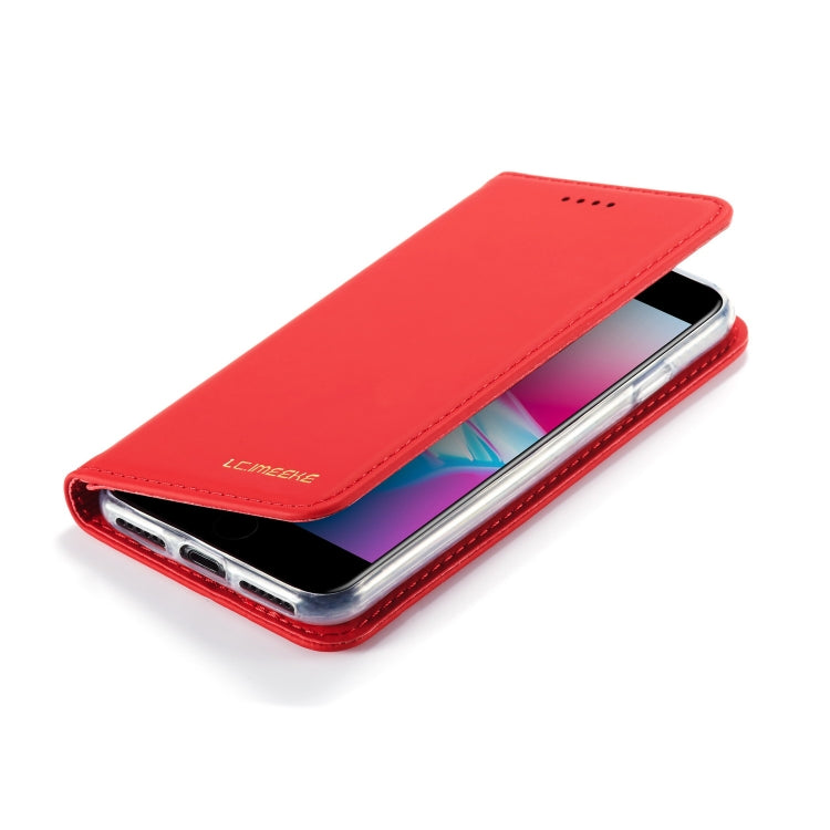 For iPhone SE 2022 / SE 2020 / 8 / 7 LC.IMEEKE LC-002 Series Skin Hand Feeling PU + TPU Horizontal Flip Leather Case with Holder & Card Slot & Wallet