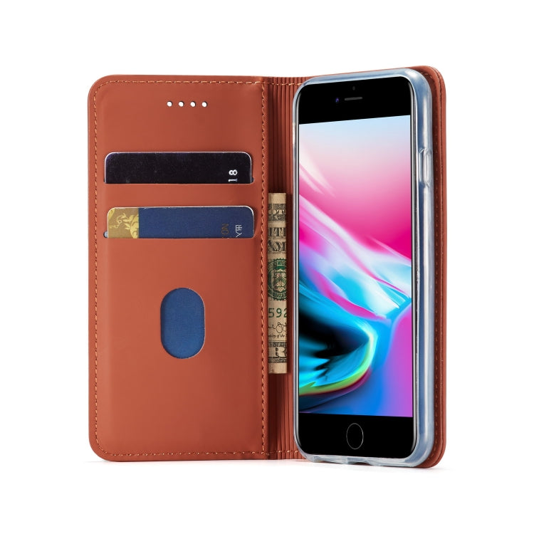 For iPhone 8 Plus / 7 Plus LC.IMEEKE LC-002 Series Skin Hand Feeling PU + TPU Horizontal Flip Leather Case with Holder & Card Slot & Wallet