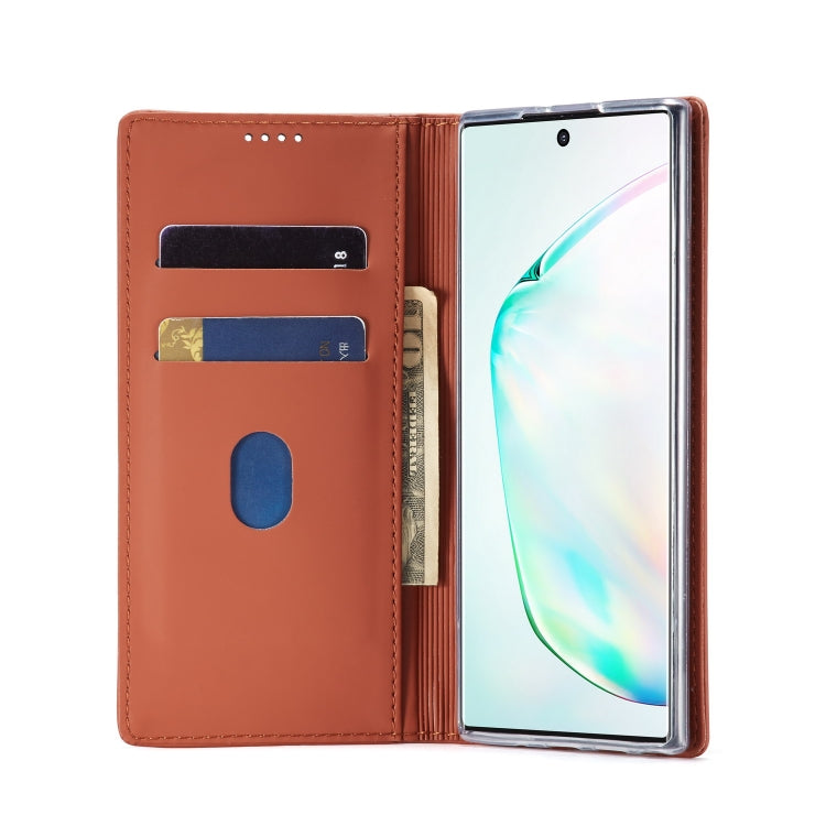 For Galaxy Note 10 Plus LC.IMEEKE LC-002 Series Skin Hand Feeling PU + TPU Horizontal Flip Leather Case with Holder & Card Slot & Wallet