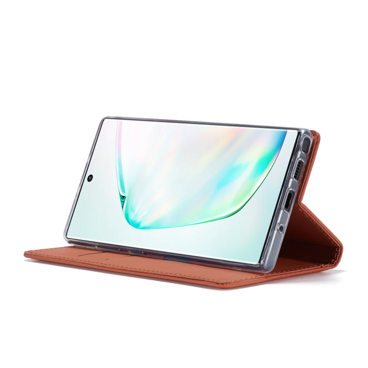 For Galaxy Note 10 Plus LC.IMEEKE LC-002 Series Skin Hand Feeling PU + TPU Horizontal Flip Leather Case with Holder & Card Slot & Wallet