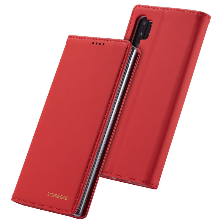 For Galaxy Note 10 Plus LC.IMEEKE LC-002 Series Skin Hand Feeling PU + TPU Horizontal Flip Leather Case with Holder & Card Slot & Wallet