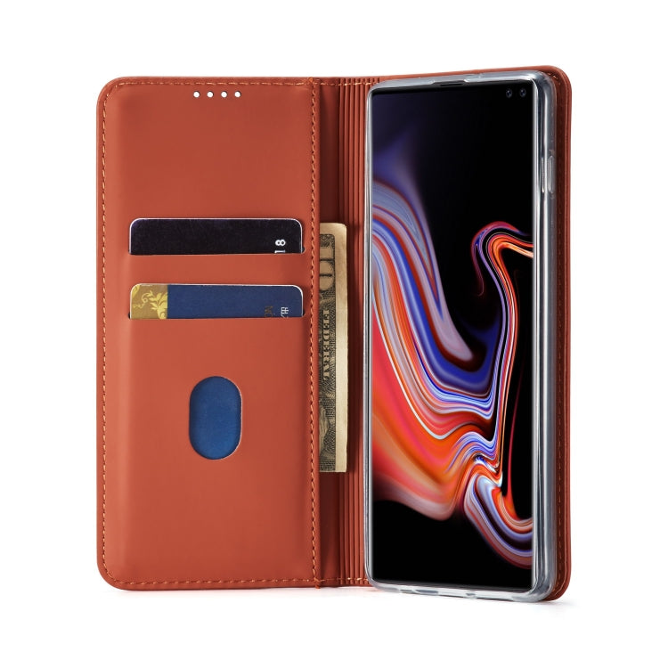 For Galaxy S10 LC.IMEEKE LC-002 Series Skin Hand Feeling PU + TPU Horizontal Flip Leather Case with Holder & Card Slot & Wallet