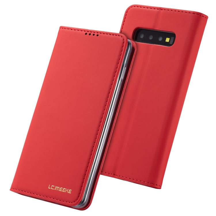 For Galaxy S10 LC.IMEEKE LC-002 Series Skin Hand Feeling PU + TPU Horizontal Flip Leather Case with Holder & Card Slot & Wallet