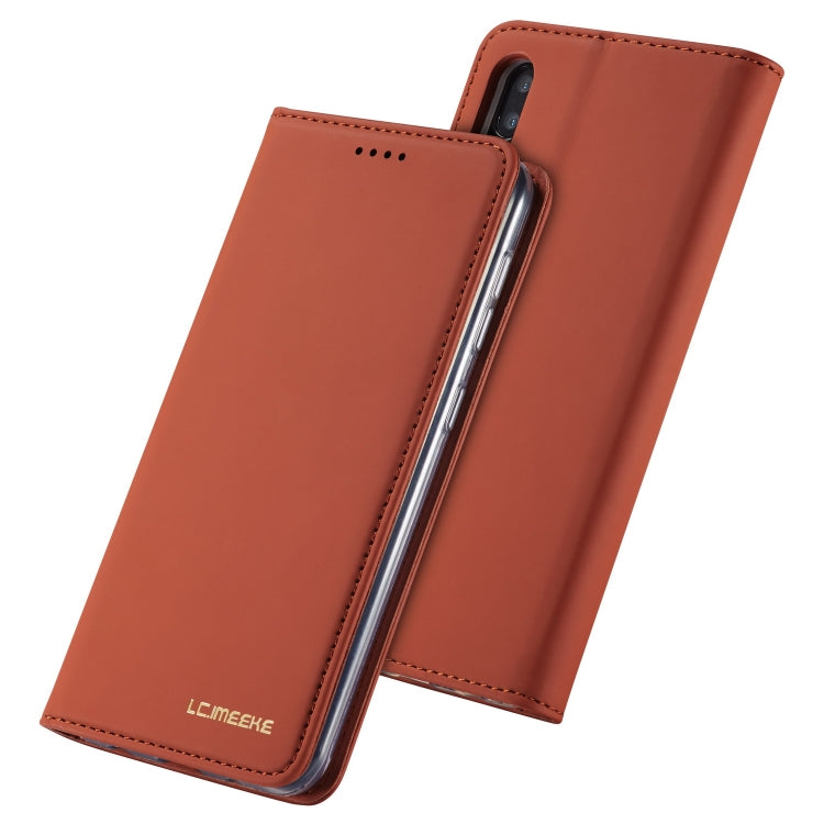 For Galaxy A10 / M10 LC.IMEEKE LC-002 Series Skin Hand Feeling PU + TPU Horizontal Flip Leather Case with Holder & Card Slot & Wallet