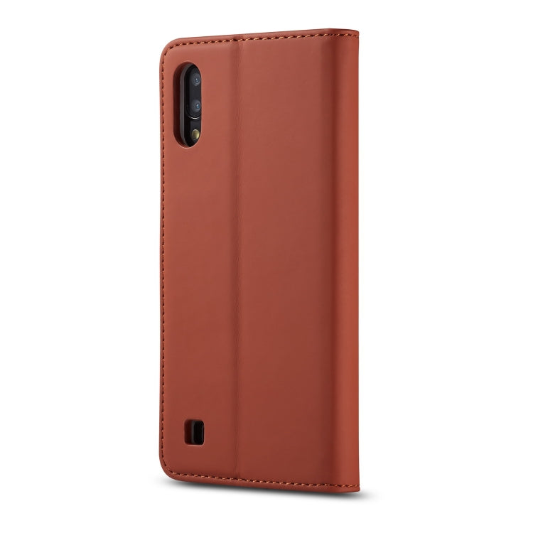 For Galaxy A10 / M10 LC.IMEEKE LC-002 Series Skin Hand Feeling PU + TPU Horizontal Flip Leather Case with Holder & Card Slot & Wallet