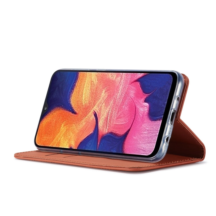 For Galaxy A10 / M10 LC.IMEEKE LC-002 Series Skin Hand Feeling PU + TPU Horizontal Flip Leather Case with Holder & Card Slot & Wallet
