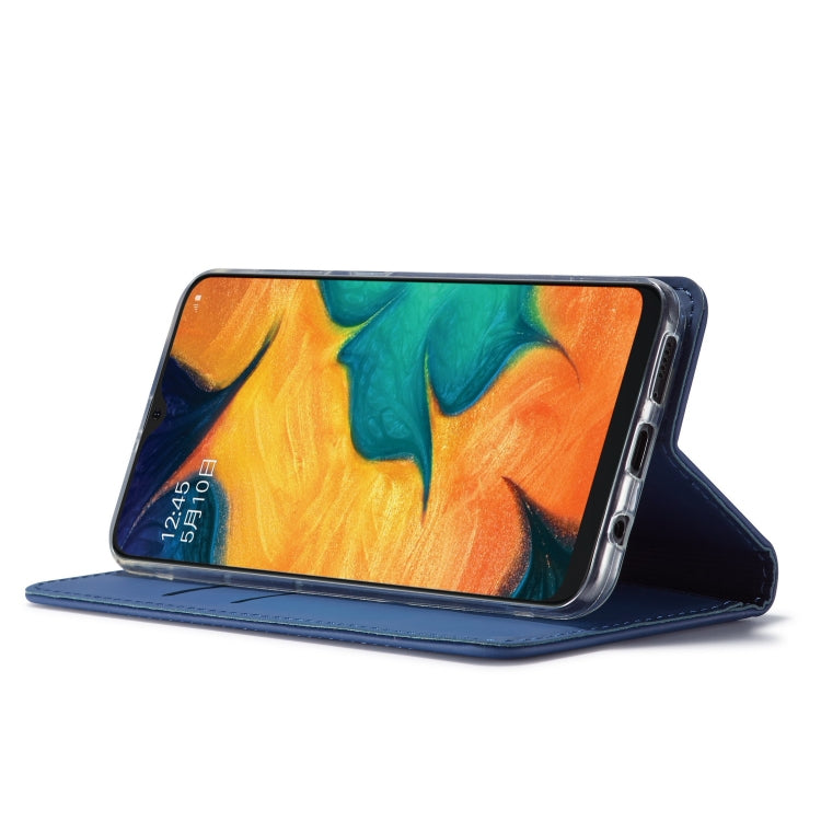 For Galaxy A20 / A30 LC.IMEEKE LC-002 Series Skin Hand Feeling PU + TPU Horizontal Flip Leather Case with Holder & Card Slot & Wallet