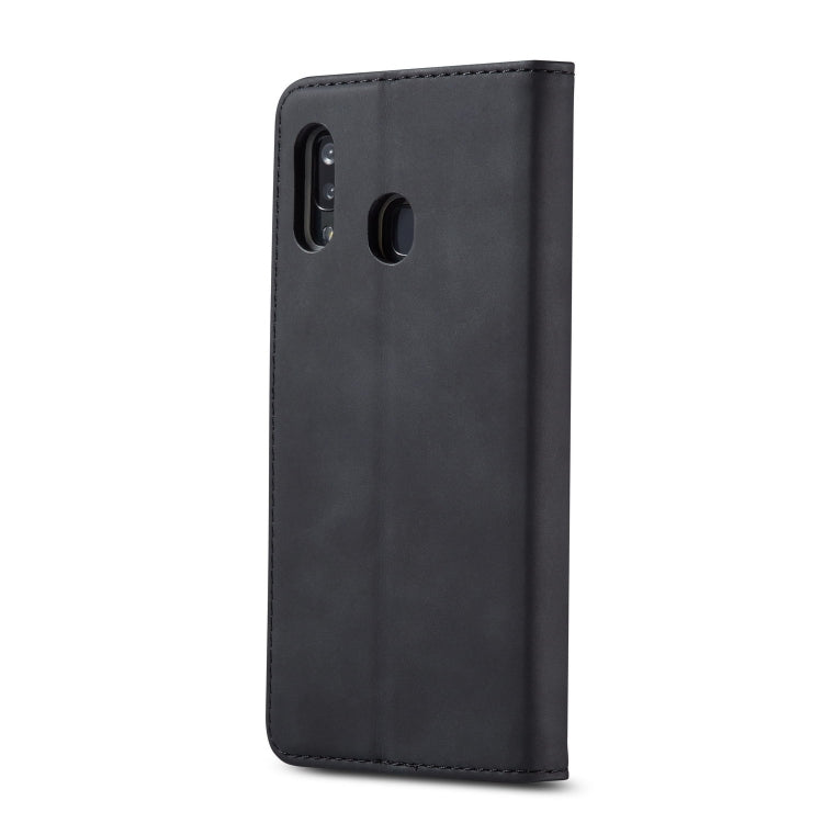 For Galaxy A40 LC.IMEEKE LC-002 Series Skin Hand Feeling PU + TPU Horizontal Flip Leather Case with Holder & Card Slot & Wallet