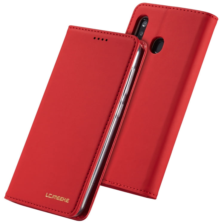 For Galaxy A20e LC.IMEEKE LC-002 Series Skin Hand Feeling PU + TPU Horizontal Flip Leather Case with Holder & Card Slot & Wallet