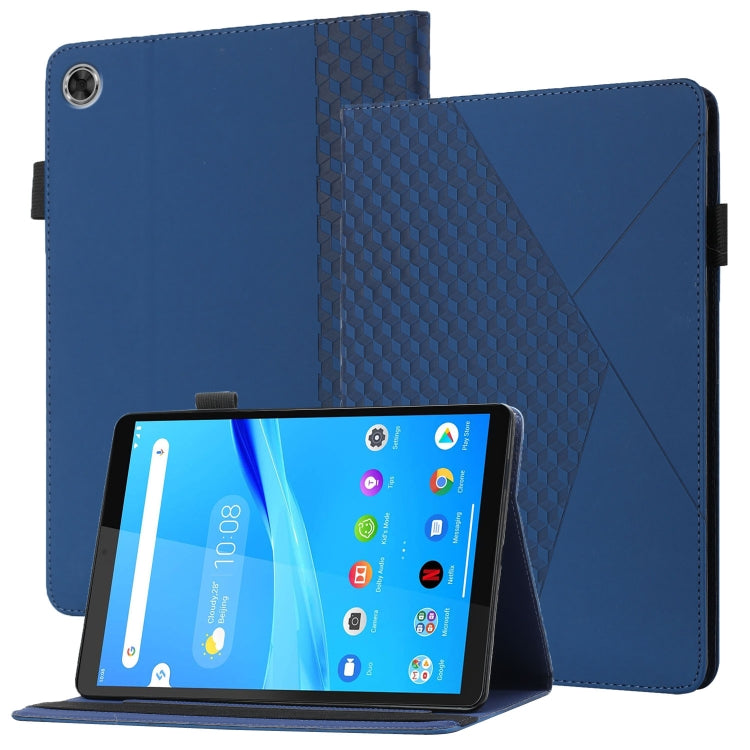 For Lenovo Tab M8 HD 8505X Rhombus Skin Feel Horizontal Flip Tablet Leather Case with Card Slots & Holder
