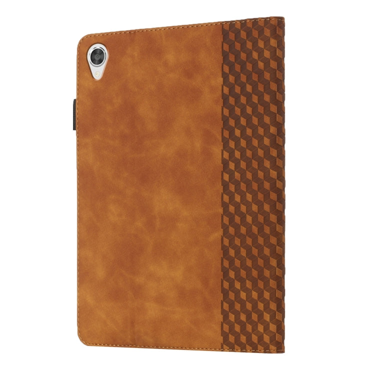 For Lenovo Tab M10 2nd TB-X306F/X306X Rhombus Skin Feel Horizontal Flip Tablet Leather Case with Card Slots & Holder