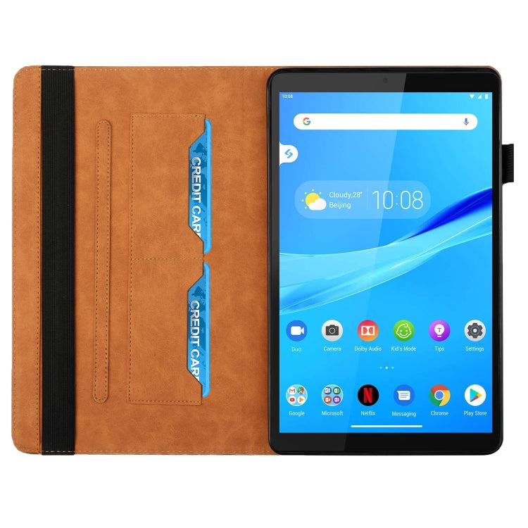For Lenovo Tab M10 2nd TB-X306F/X306X Rhombus Skin Feel Horizontal Flip Tablet Leather Case with Card Slots & Holder