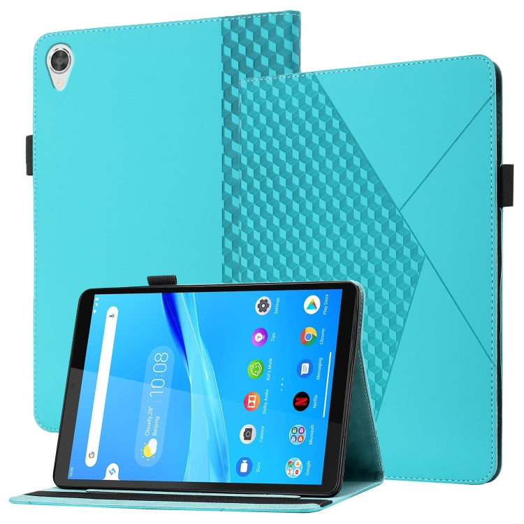 For Lenovo Tab M10 2nd TB-X306F/X306X Rhombus Skin Feel Horizontal Flip Tablet Leather Case with Card Slots & Holder