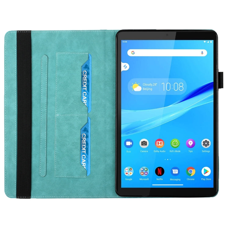 For Lenovo Tab M10 2nd TB-X306F/X306X Rhombus Skin Feel Horizontal Flip Tablet Leather Case with Card Slots & Holder