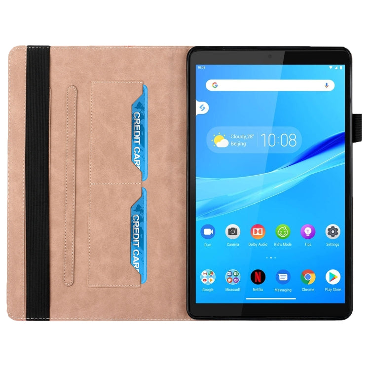 For Lenovo Tab M10 2nd TB-X306F/X306X Rhombus Skin Feel Horizontal Flip Tablet Leather Case with Card Slots & Holder
