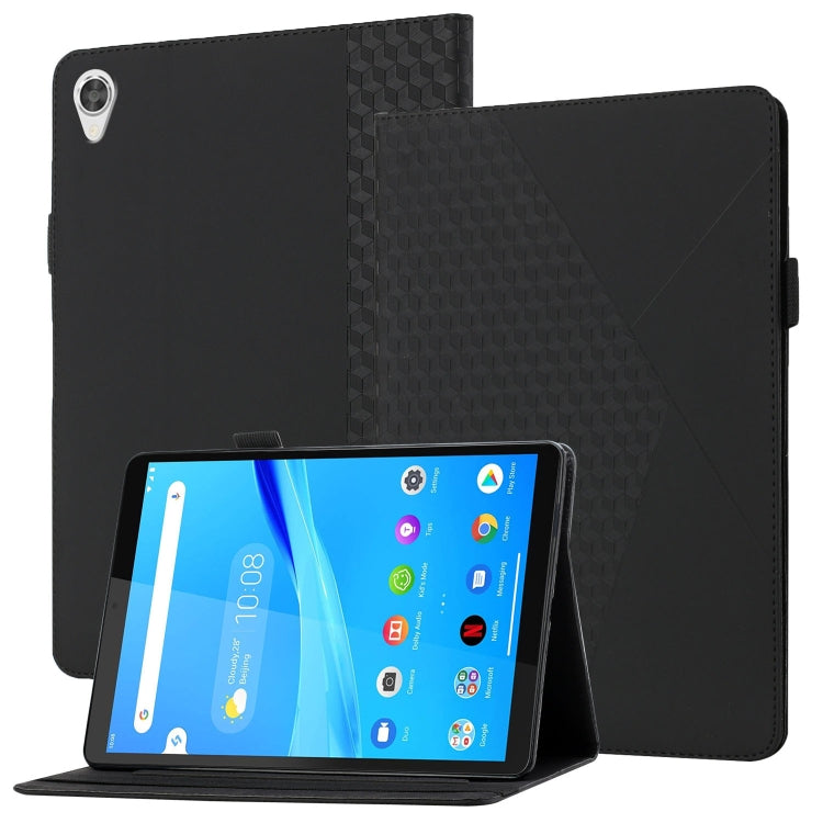 For Lenovo Tab M10 2nd TB-X306F/X306X Rhombus Skin Feel Horizontal Flip Tablet Leather Case with Card Slots & Holder