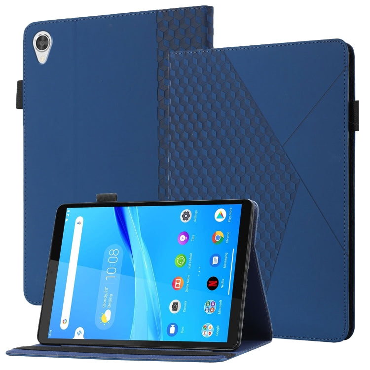 For Lenovo Tab M10 2nd TB-X306F/X306X Rhombus Skin Feel Horizontal Flip Tablet Leather Case with Card Slots & Holder