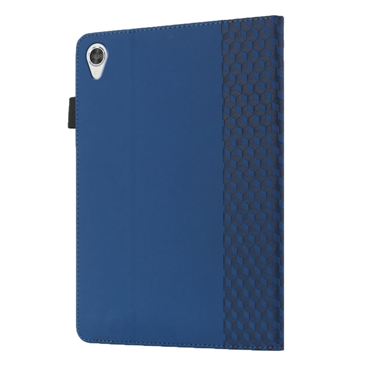 For Lenovo Tab M10 2nd TB-X306F/X306X Rhombus Skin Feel Horizontal Flip Tablet Leather Case with Card Slots & Holder
