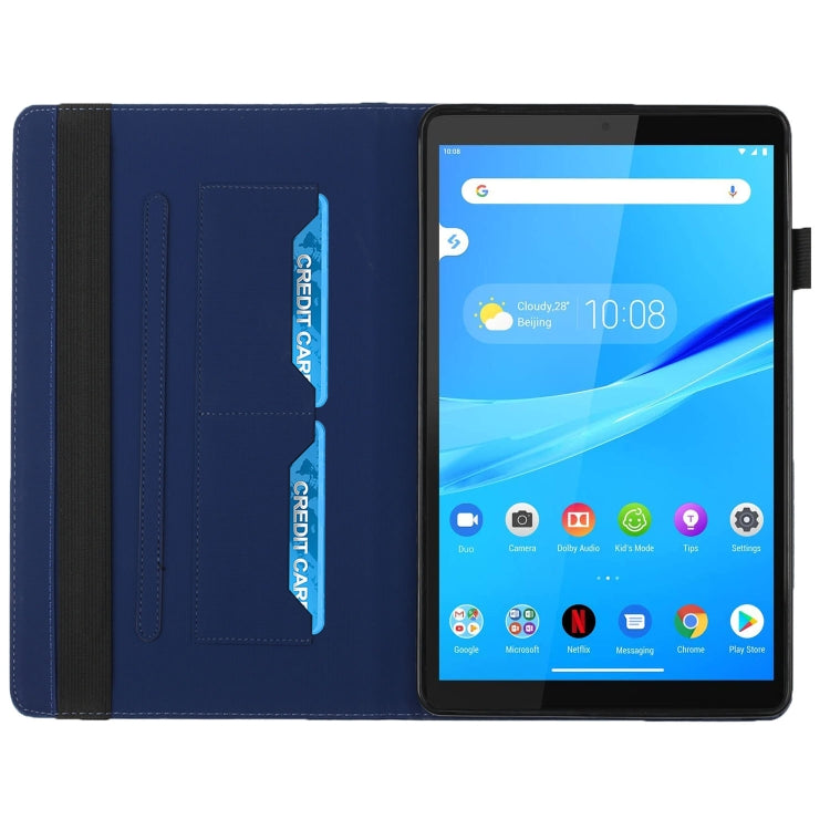For Lenovo Tab M10 2nd TB-X306F/X306X Rhombus Skin Feel Horizontal Flip Tablet Leather Case with Card Slots & Holder