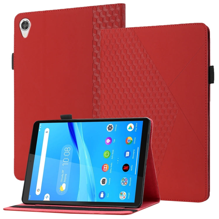 For Lenovo Tab M10 2nd TB-X306F/X306X Rhombus Skin Feel Horizontal Flip Tablet Leather Case with Card Slots & Holder