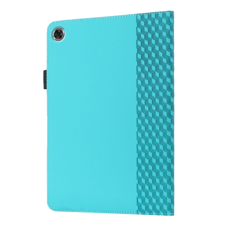 For Lenovo Tab M10 Plus Rhombus Skin Feel Horizontal Flip Tablet Leather Case with Card Slots & Holder