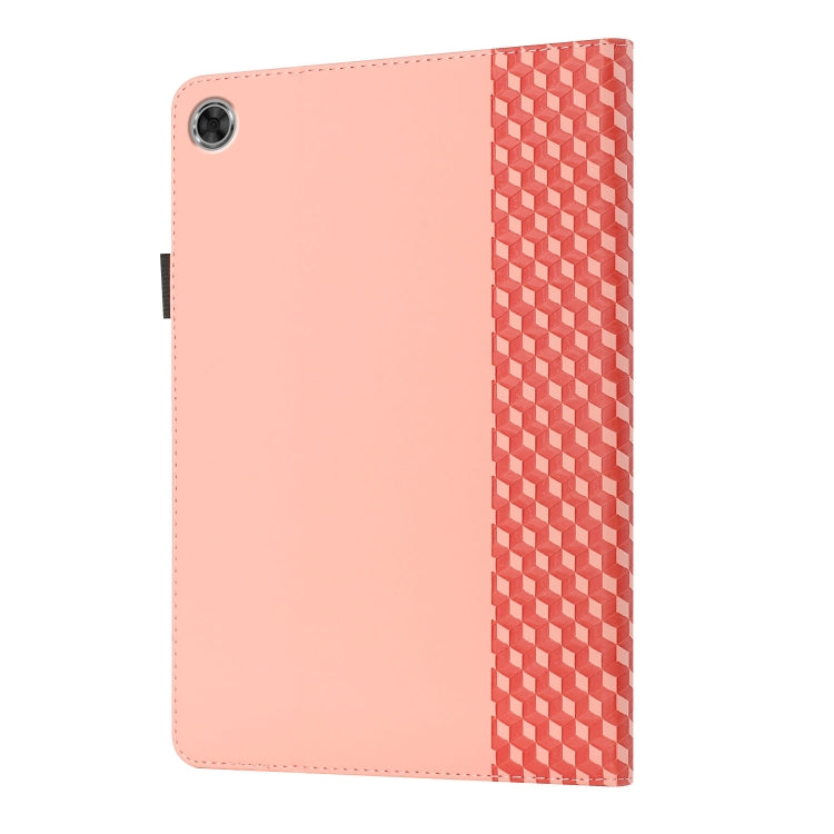 For Lenovo Tab M10 Plus Rhombus Skin Feel Horizontal Flip Tablet Leather Case with Card Slots & Holder