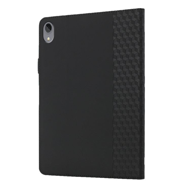For Lenovo Tab P11 J606F Rhombus Skin Feel Horizontal Flip Tablet Leather Case with Card Slots & Holder