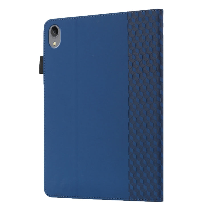 For Lenovo Tab P11 J606F Rhombus Skin Feel Horizontal Flip Tablet Leather Case with Card Slots & Holder