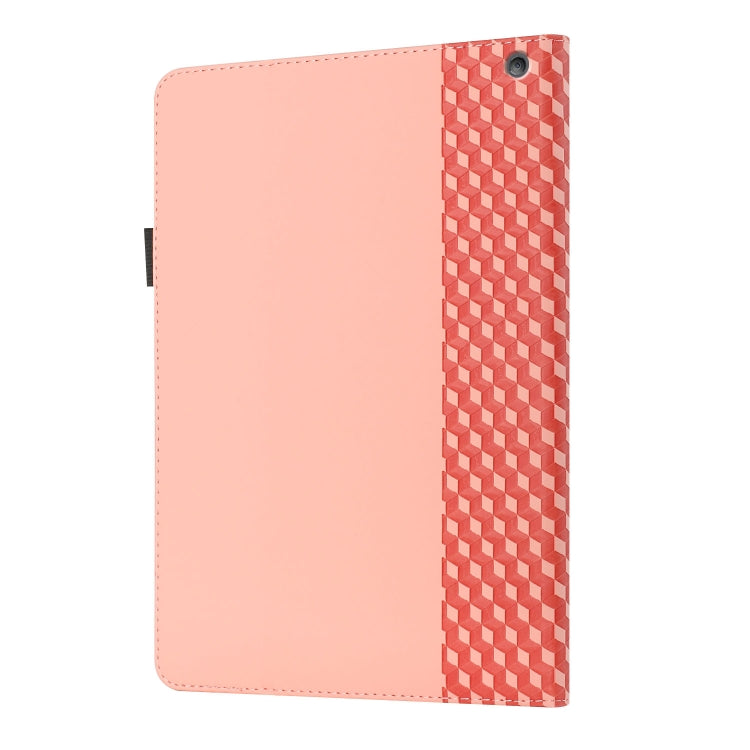 For Amazon Kindle Fire HD 10 2021 Rhombus Skin Feel Horizontal Flip Tablet Leather Case with Card Slots & Holder