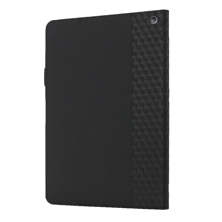 For Amazon Kindle Fire HD 10 2021 Rhombus Skin Feel Horizontal Flip Tablet Leather Case with Card Slots & Holder