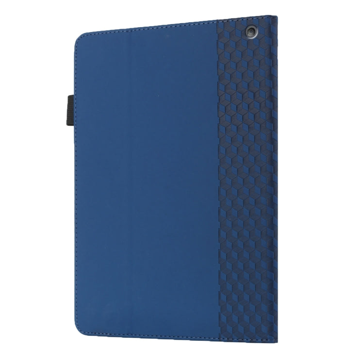 For Amazon Kindle Fire HD 10 2021 Rhombus Skin Feel Horizontal Flip Tablet Leather Case with Card Slots & Holder