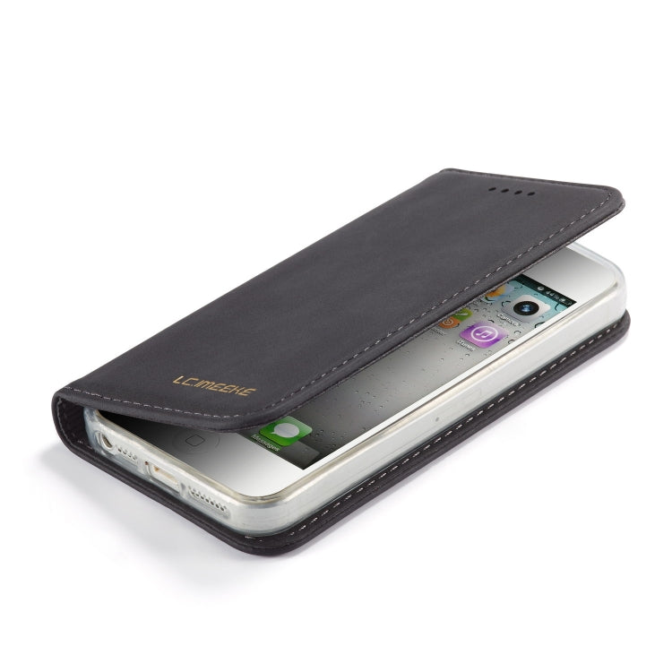 For iPhone 5 / 5s / SE LC.IMEEKE LC-002 Series Skin Hand Feeling PU + TPU Horizontal Flip Leather Case with Holder & Card Slot & Wallet