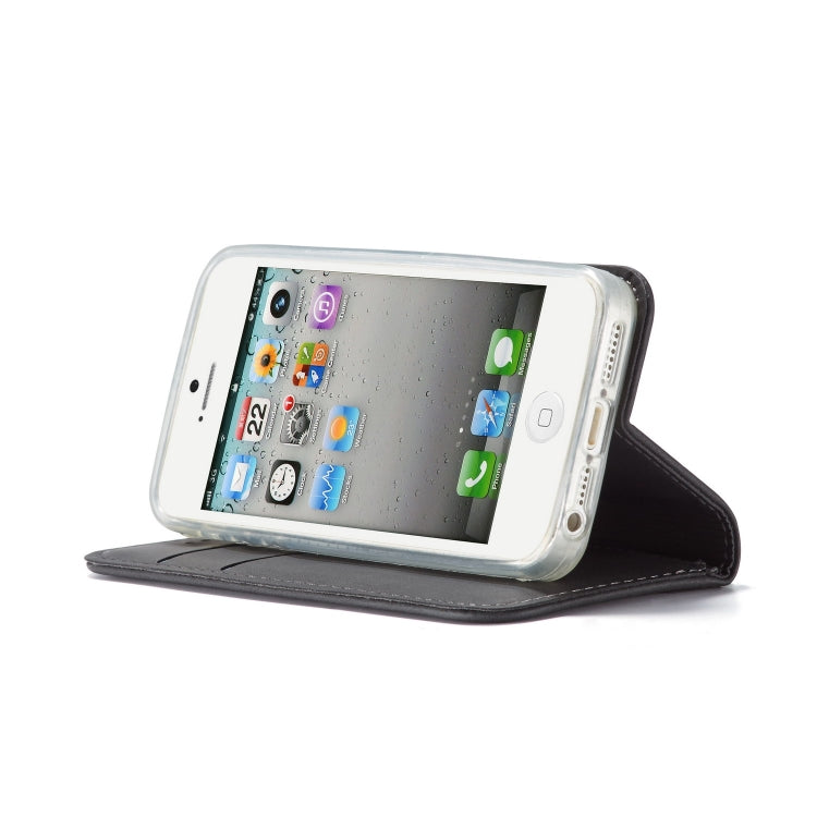 For iPhone 5 / 5s / SE LC.IMEEKE LC-002 Series Skin Hand Feeling PU + TPU Horizontal Flip Leather Case with Holder & Card Slot & Wallet