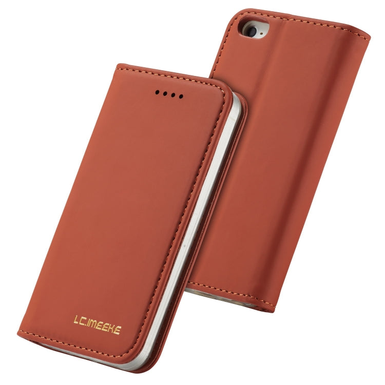 For iPhone 5 / 5s / SE LC.IMEEKE LC-002 Series Skin Hand Feeling PU + TPU Horizontal Flip Leather Case with Holder & Card Slot & Wallet
