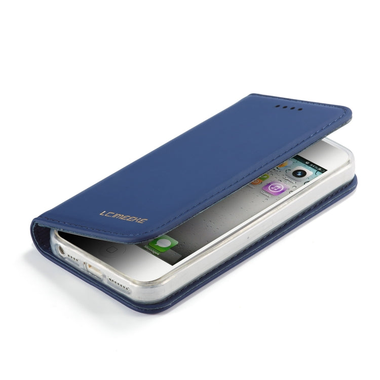 For iPhone 5 / 5s / SE LC.IMEEKE LC-002 Series Skin Hand Feeling PU + TPU Horizontal Flip Leather Case with Holder & Card Slot & Wallet