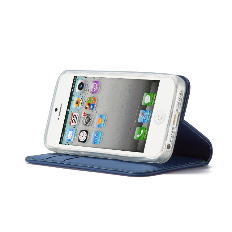 For iPhone 5 / 5s / SE LC.IMEEKE LC-002 Series Skin Hand Feeling PU + TPU Horizontal Flip Leather Case with Holder & Card Slot & Wallet