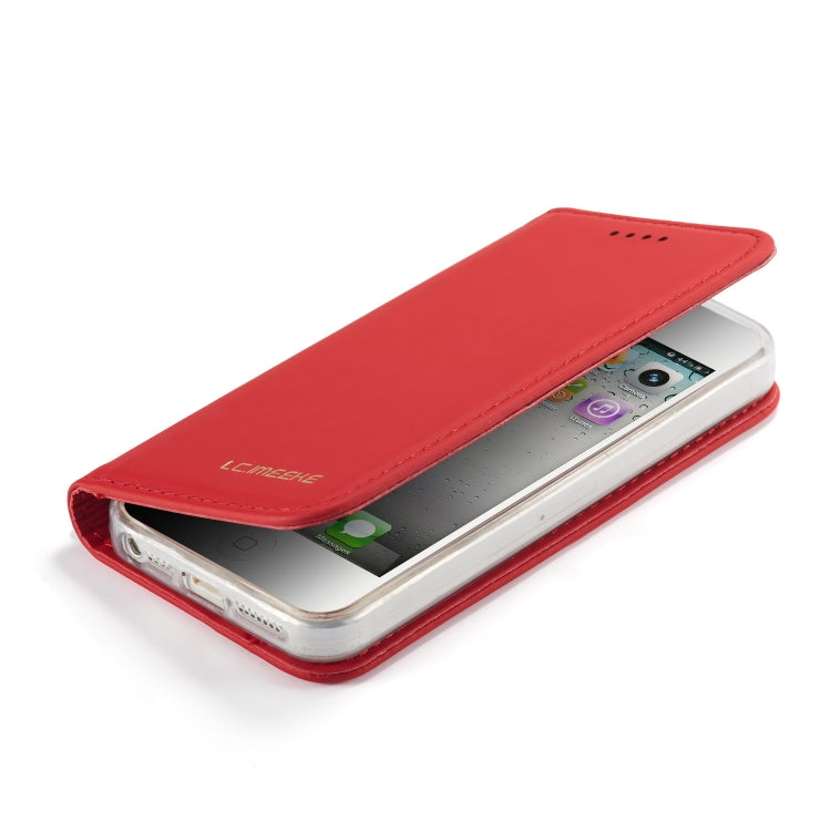 For iPhone 5 / 5s / SE LC.IMEEKE LC-002 Series Skin Hand Feeling PU + TPU Horizontal Flip Leather Case with Holder & Card Slot & Wallet