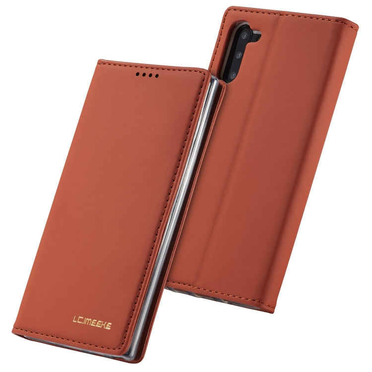 For Galaxy Note 10 LC.IMEEKE LC-002 Series Skin Hand Feeling PU + TPU Horizontal Flip Leather Case with Holder & Card Slot & Wallet