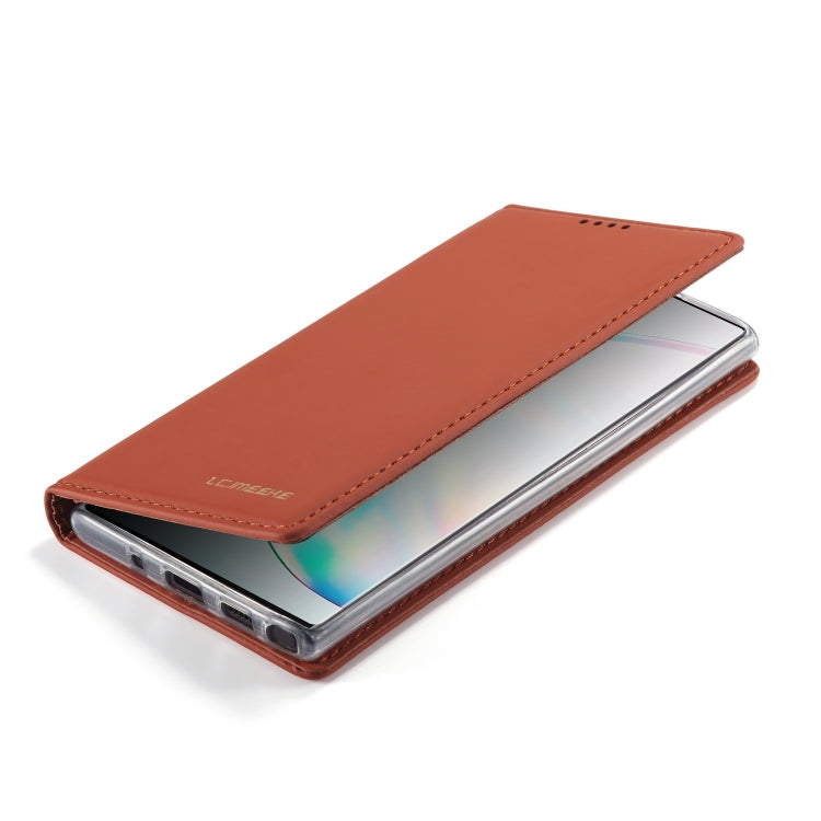 For Galaxy Note 10 LC.IMEEKE LC-002 Series Skin Hand Feeling PU + TPU Horizontal Flip Leather Case with Holder & Card Slot & Wallet
