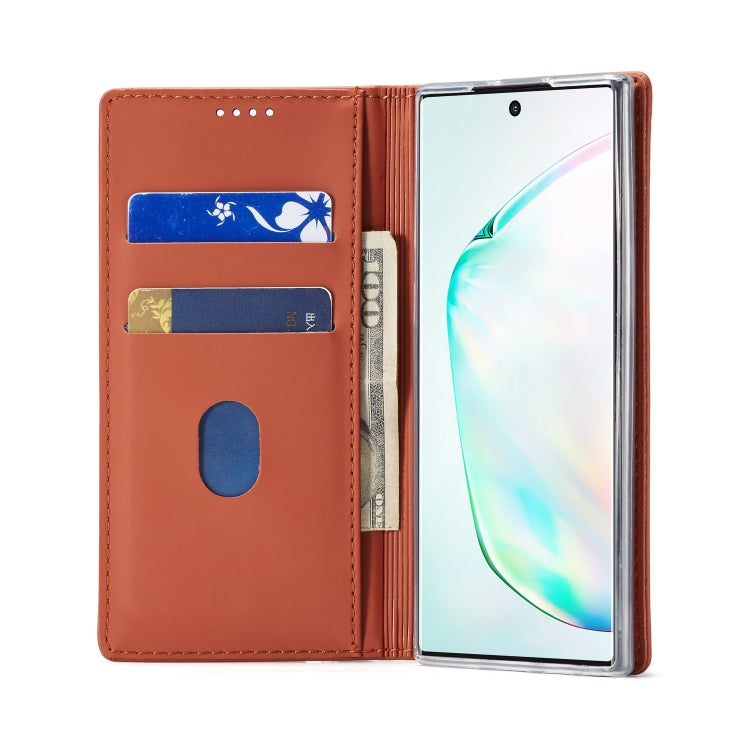 For Galaxy Note 10 LC.IMEEKE LC-002 Series Skin Hand Feeling PU + TPU Horizontal Flip Leather Case with Holder & Card Slot & Wallet