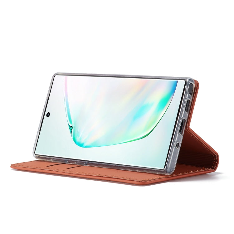 For Galaxy Note 10 LC.IMEEKE LC-002 Series Skin Hand Feeling PU + TPU Horizontal Flip Leather Case with Holder & Card Slot & Wallet