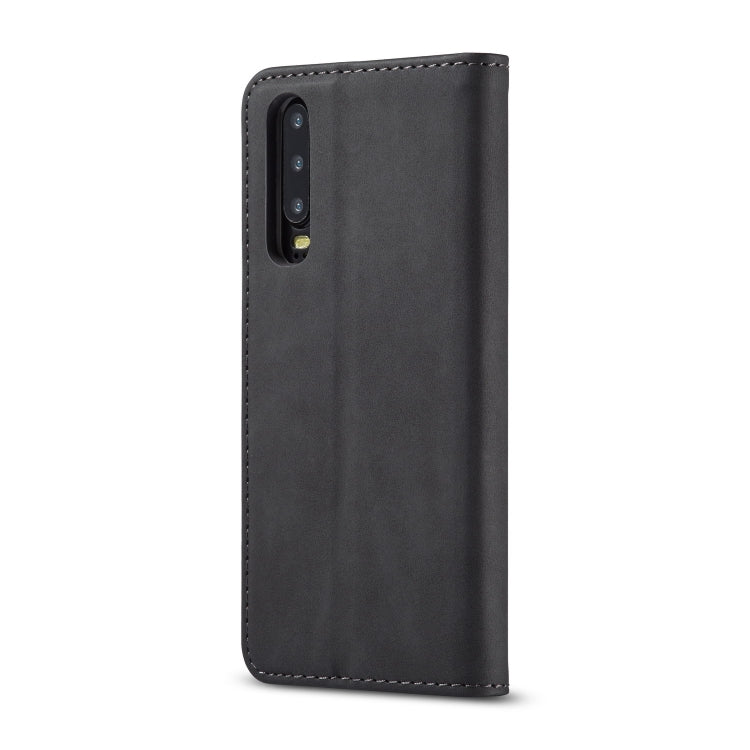 For Huawei P30 LC.IMEEKE LC-002 Series Skin Hand Feeling PU + TPU Horizontal Flip Leather Case with Holder & Card Slot & Wallet