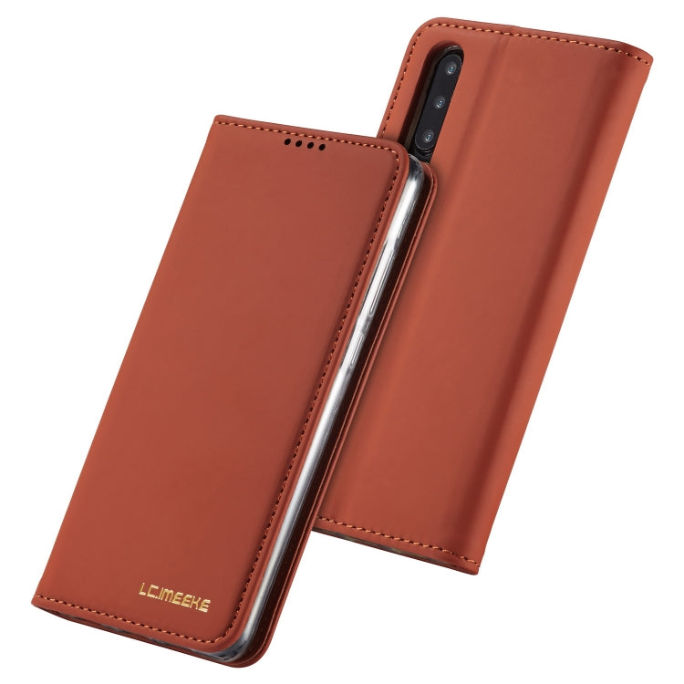 For Huawei P30 LC.IMEEKE LC-002 Series Skin Hand Feeling PU + TPU Horizontal Flip Leather Case with Holder & Card Slot & Wallet