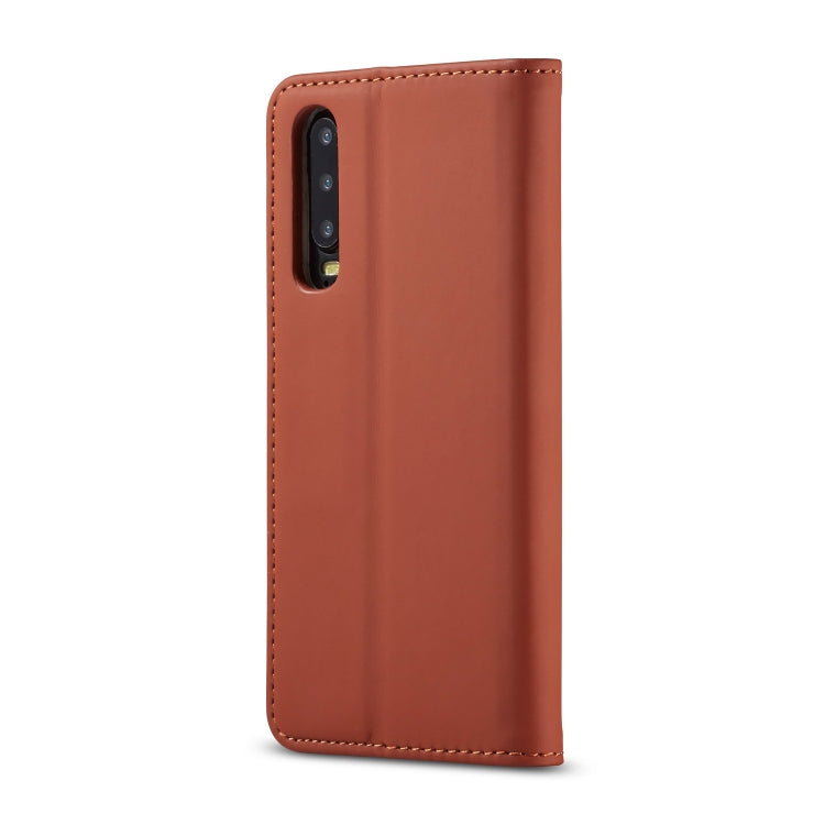 For Huawei P30 LC.IMEEKE LC-002 Series Skin Hand Feeling PU + TPU Horizontal Flip Leather Case with Holder & Card Slot & Wallet