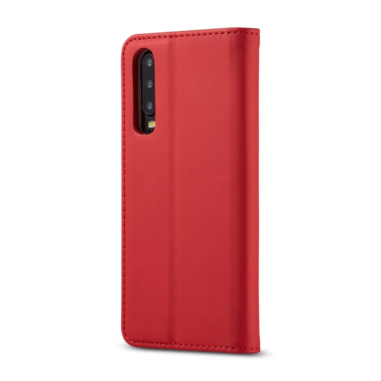 For Huawei P30 LC.IMEEKE LC-002 Series Skin Hand Feeling PU + TPU Horizontal Flip Leather Case with Holder & Card Slot & Wallet