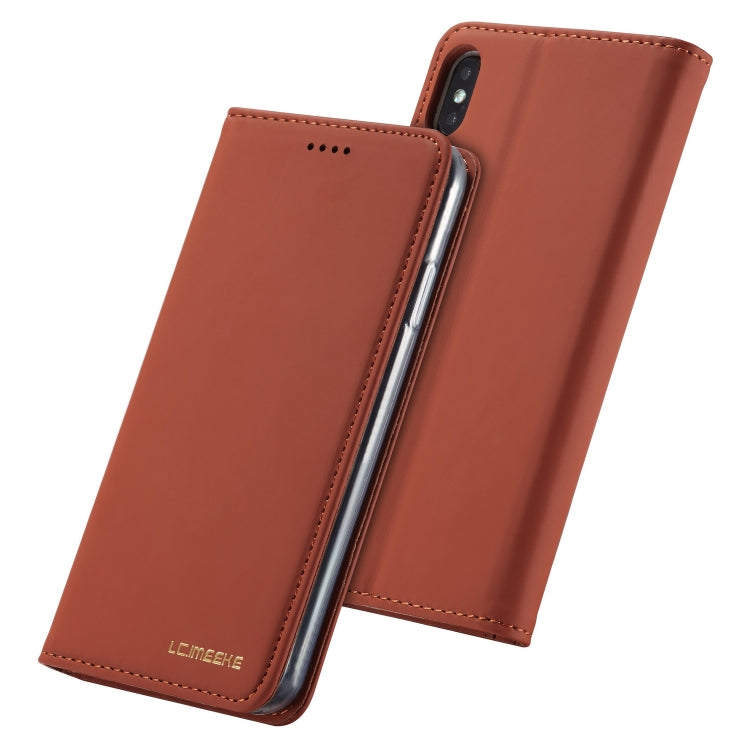 For iPhone XR LC.IMEEKE LC-002 Series Skin Hand Feeling PU + TPU Horizontal Flip Leather Case with Holder & Card Slot & Wallet